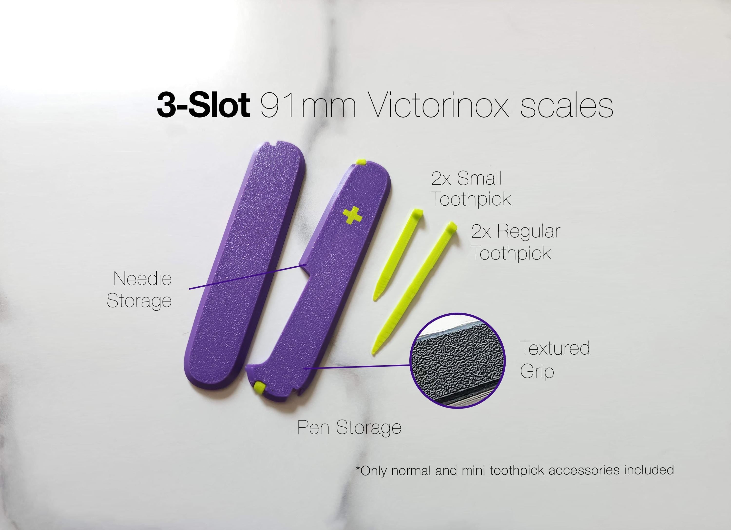 Victorinox 91mm 3 Slot Scales for Swiss Army Knife