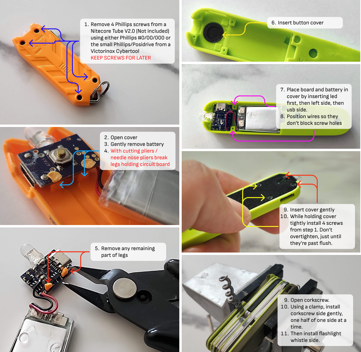 Victorinox 91mm Flashlight / Whistle 7 Tool Super Scale for Swiss Army Knife