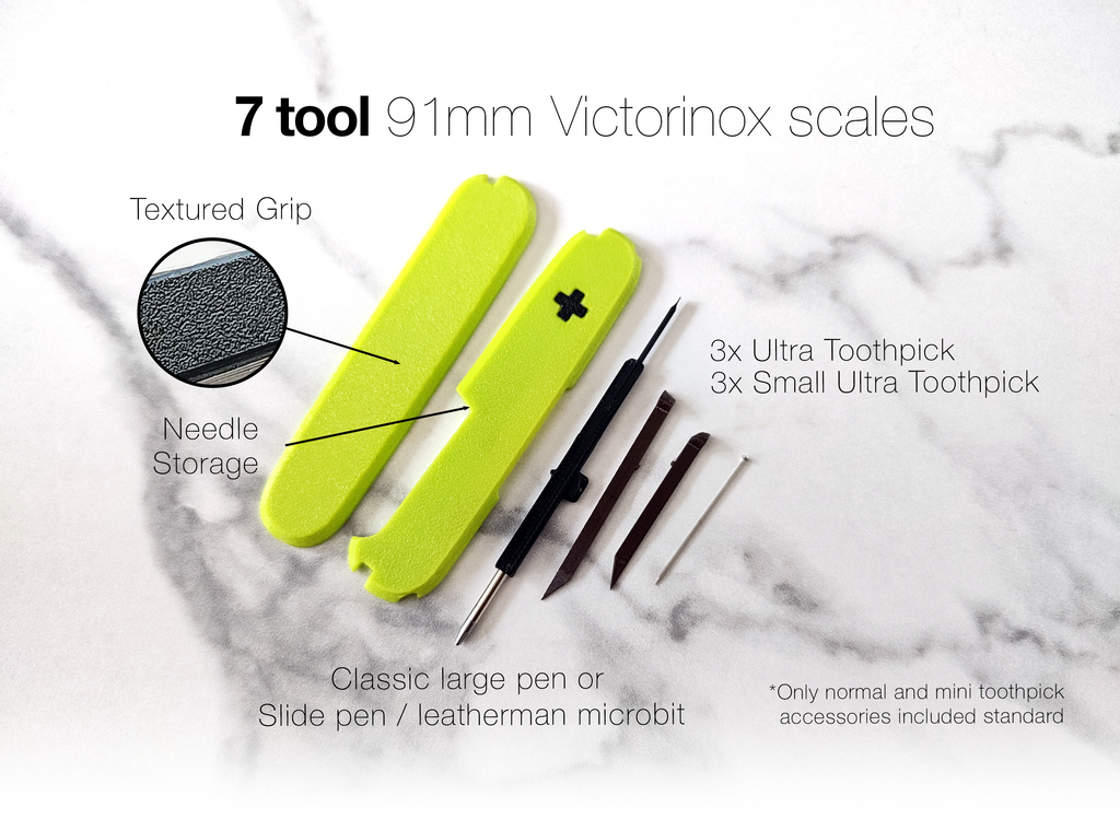 Victorinox 91mm 7 tool Scales for Swiss Army Knife